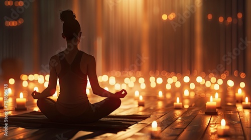 meditation candle yoga