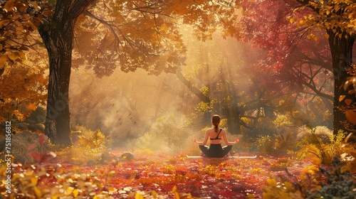 relaxation autumn yoga