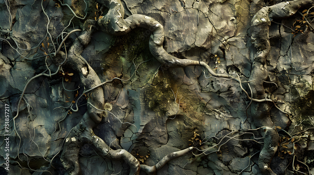 Close-Up of Tree With Vines