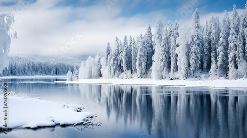frost blue snow background © vectorwin