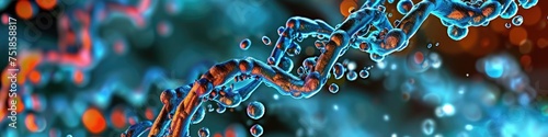  the intricate structure of a DNA strand, showcasing the essence of life's blueprint.