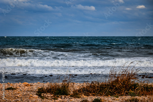  seaside landscape in the spanish city of alicante without people