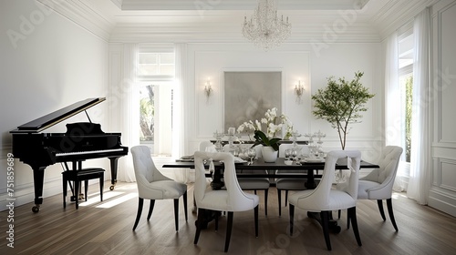 modern white interior room