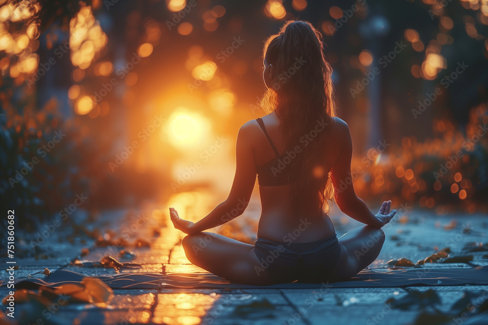 Obraz premium yoga in the lotus position