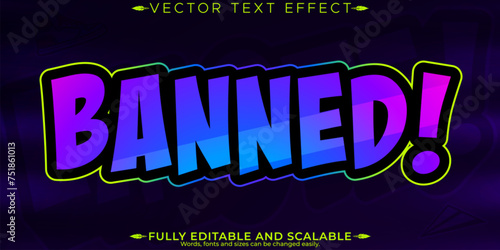 Editable text effect, editable emote icon and trendy customizable font style