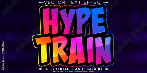 Editable text effect, editable emote icon and trendy customizable font style