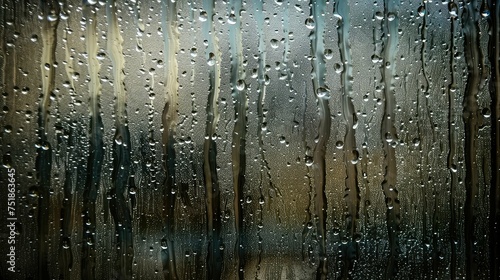glass rain on window