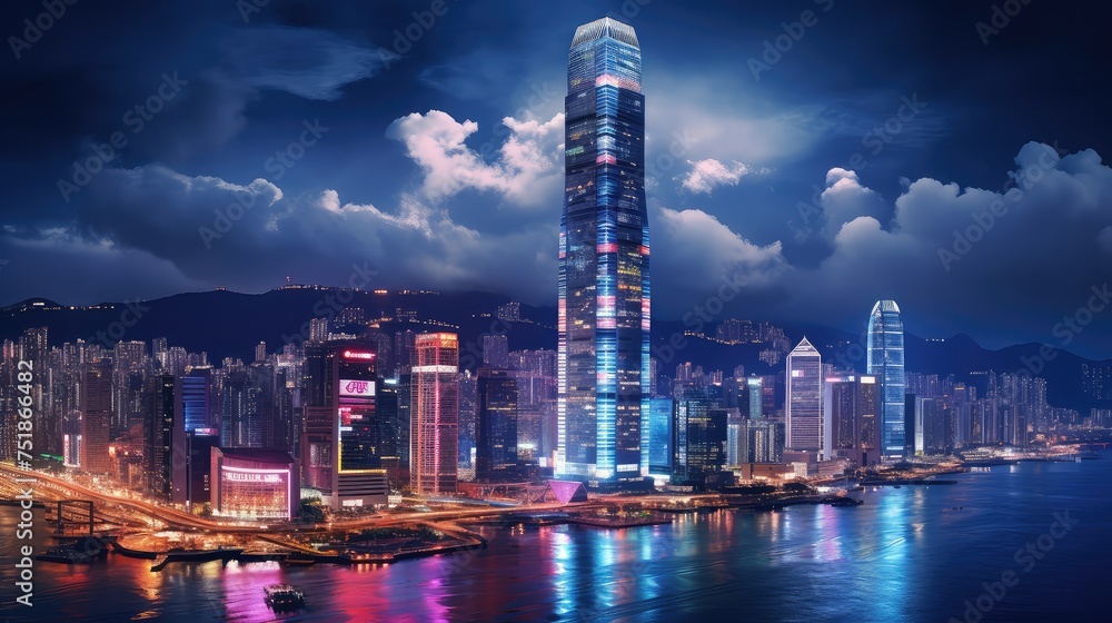 Obraz premium architecture commercial skyscraper building