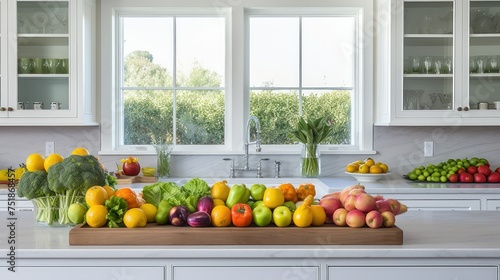 minimalist clean kitchen background
