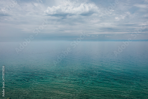 Green and Blue Sea, Sky Horizon