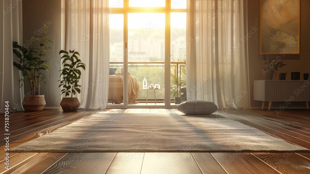 Obraz premium relaxation yoga mat home
