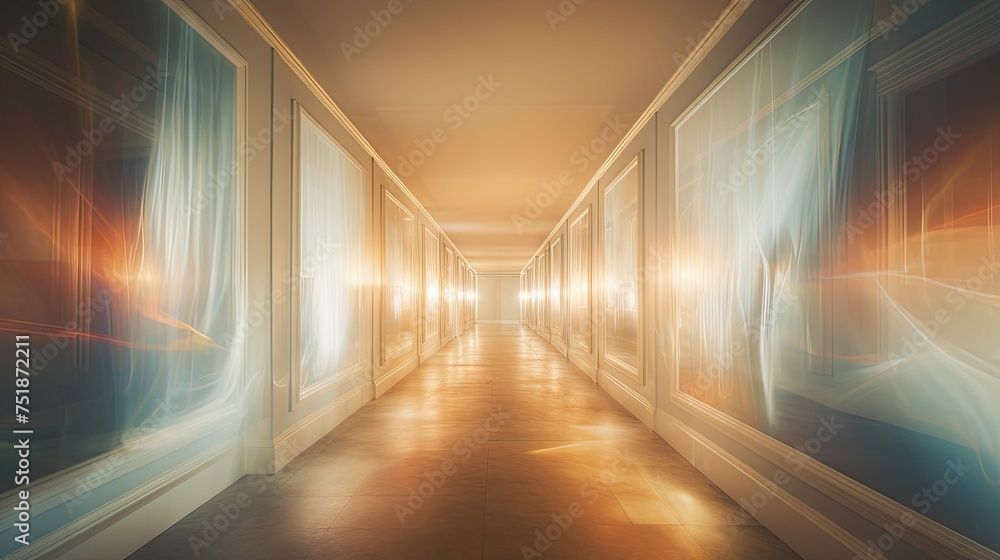 design hallway blurred room
