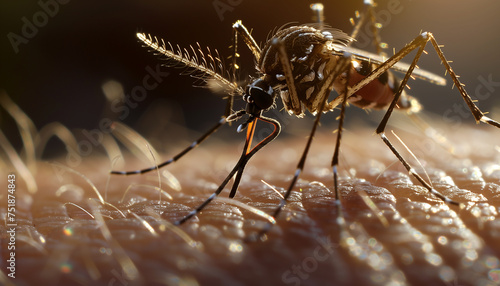 Close-up photo that captures a dengue mosquito © israel