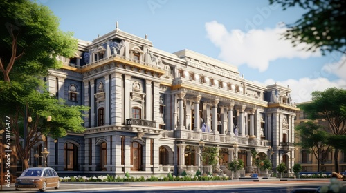 opulent city mansion building