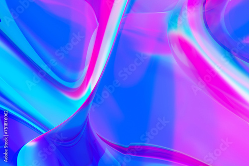 Glossy colorful background with abstract reflective shapes (ID: 751876062)
