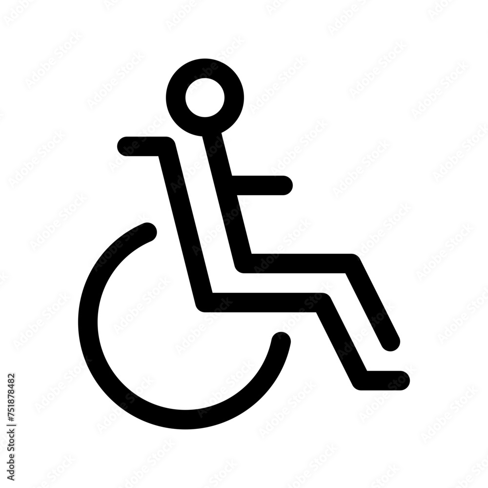 wheelchair line icon wheelchair line icon