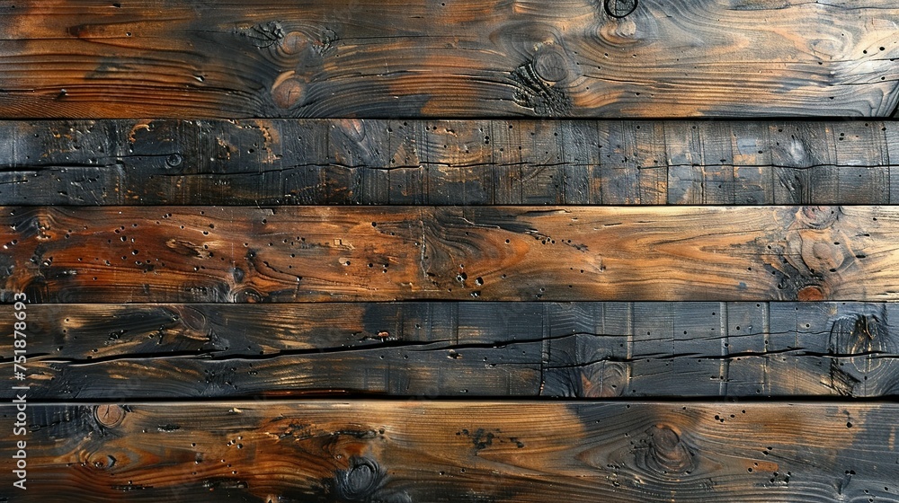 old planks wooden background or wood grain brown texture - obrazy, fototapety, plakaty 
