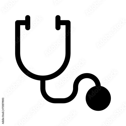 stethoscope glyph icon