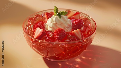 sweet strawberry gelatin photo