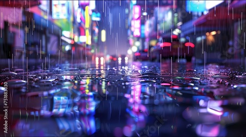 wet rainy background © vectorwin