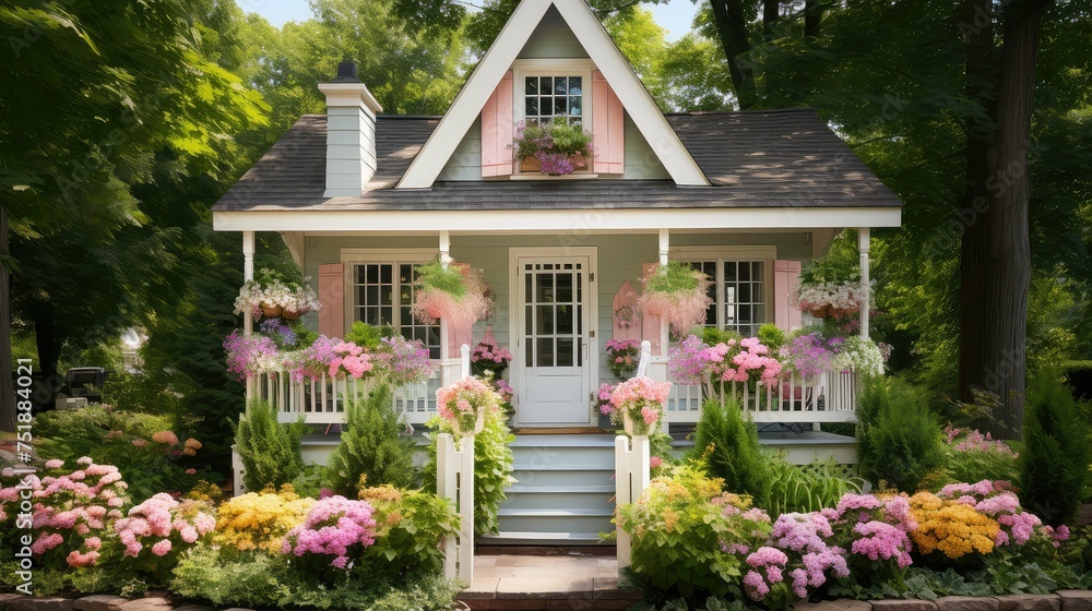 cabin garden cottage building