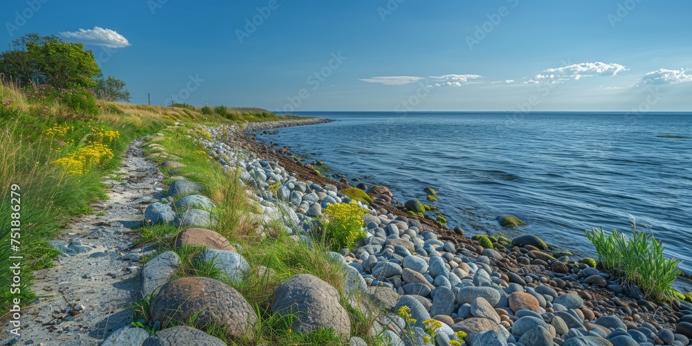 Landscape of the Baltic coast - obrazy, fototapety, plakaty 