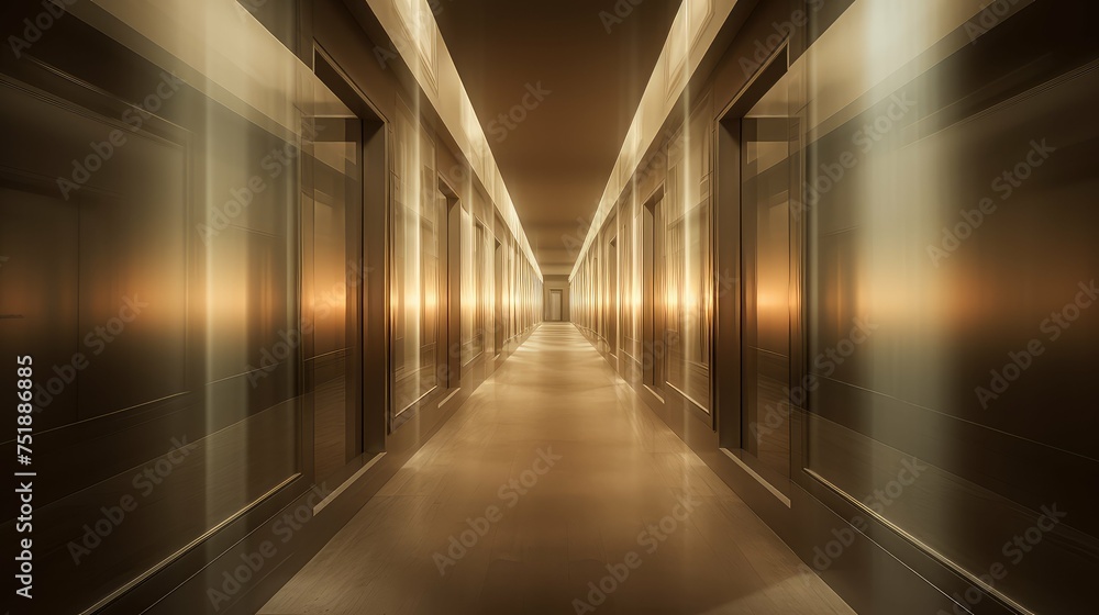 hallway corridor blurred room