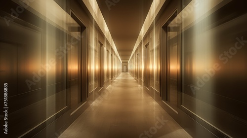 hallway corridor blurred room