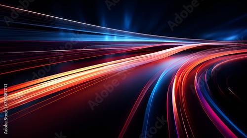 speed motion blur background, Abstract long exposure dynamic speed light trails background 