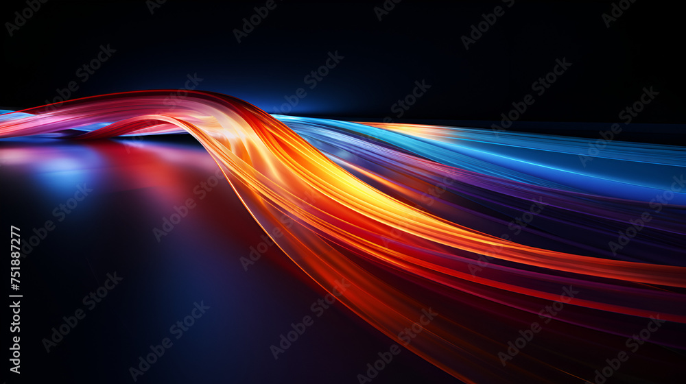 abstract background with lines, Blurry glowing wave and neon lines abstract 3d wallpaper background 