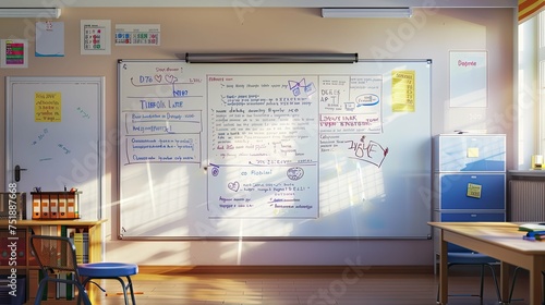 teaching school whiteboard