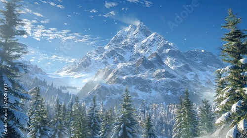 ice snowy peak © vectorwin