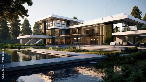 design luxury mansion building © vectorwin