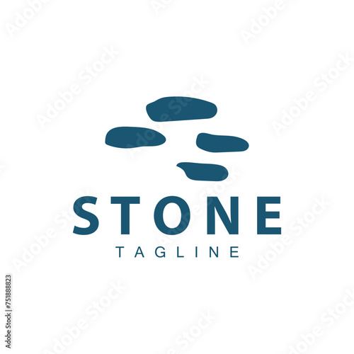 Stone Vector Logo, Stone Design Balance Milestone Vector Templet Symbol Illustration