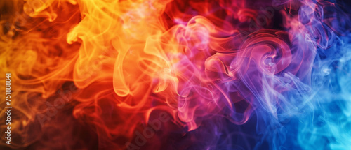 Rainbow Vivid Abstract Flames. © Synaptic Studio