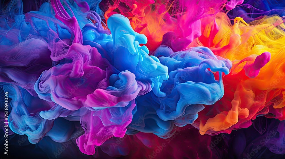 bright liquid colorful background