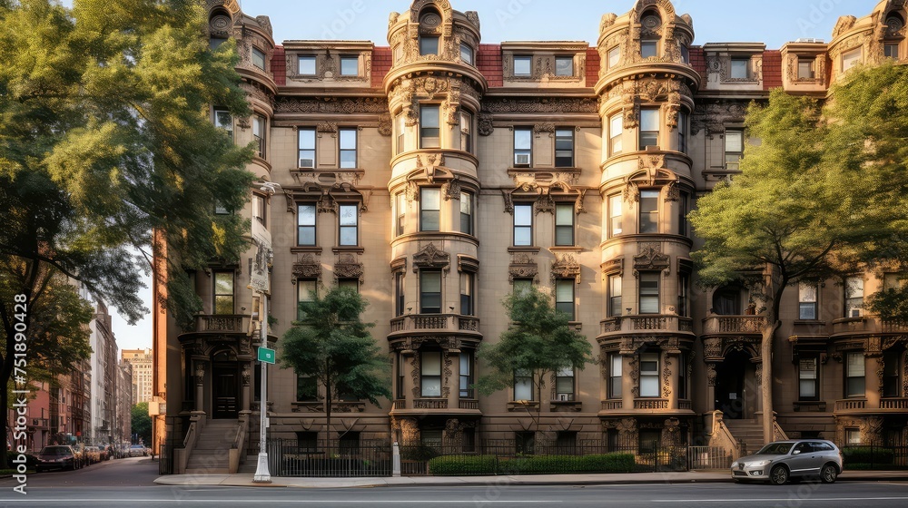 Naklejka premium urban residence apartment building