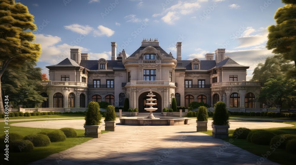 design luxury mansion building