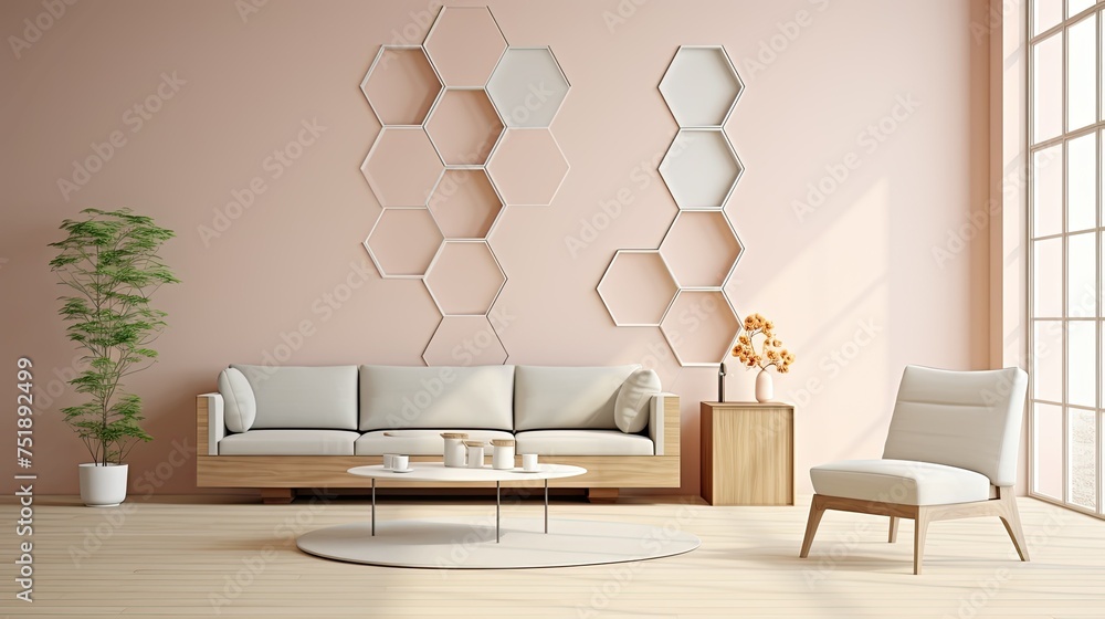 Obraz premium geometric backdrop hexagon background