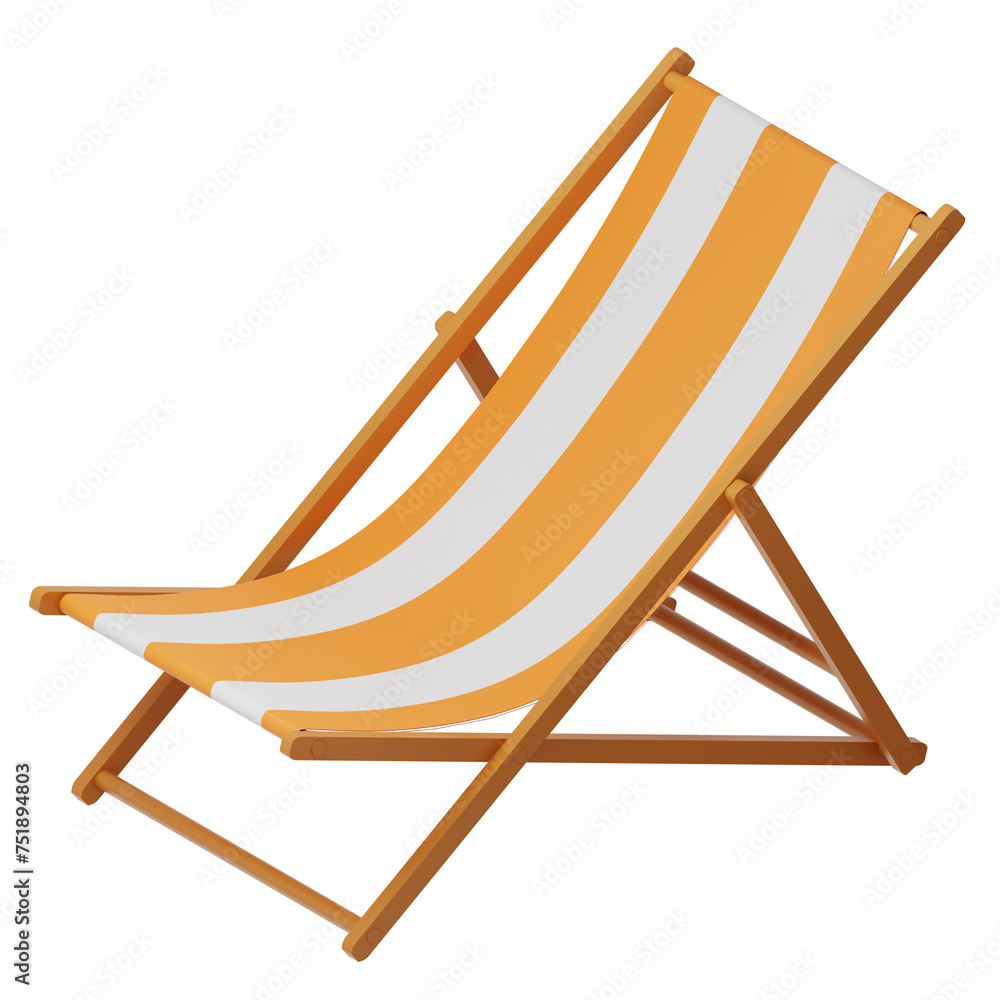 3D illustration of lounge chair
