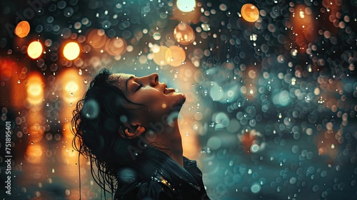 wet singing in the rain photo