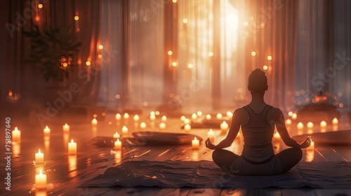 spirituality candle yoga