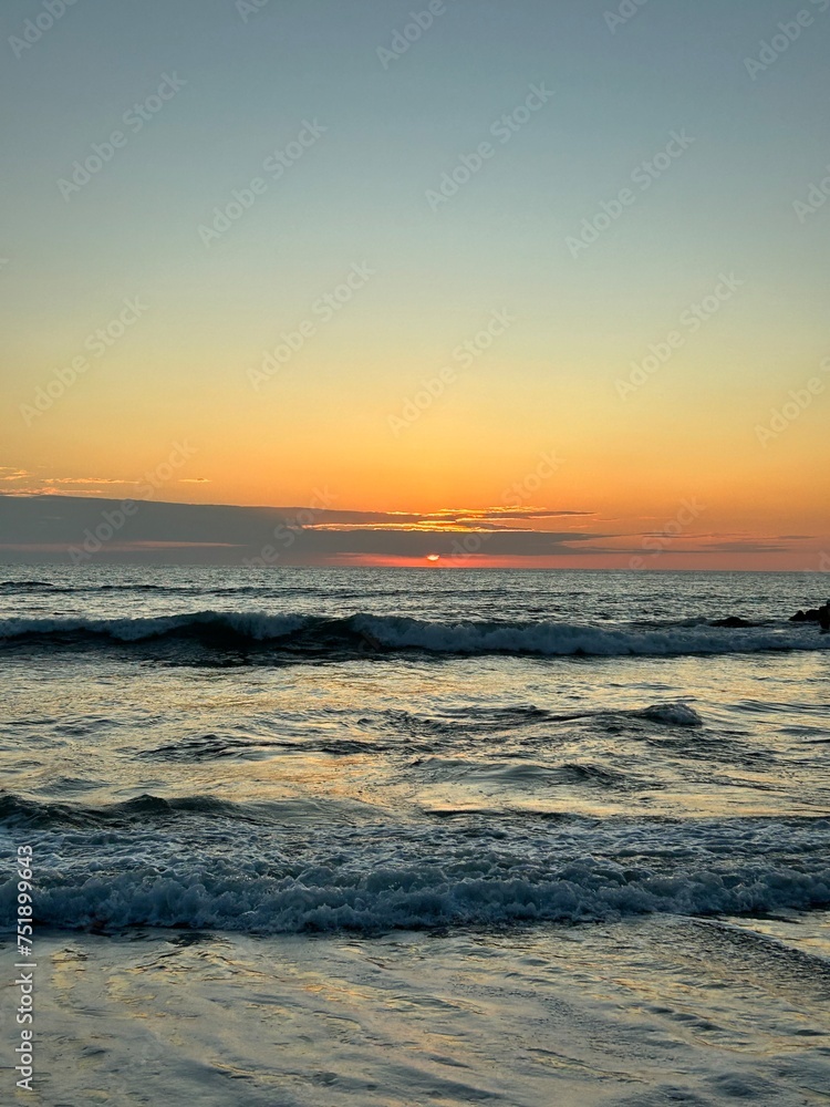 sunset over the sea