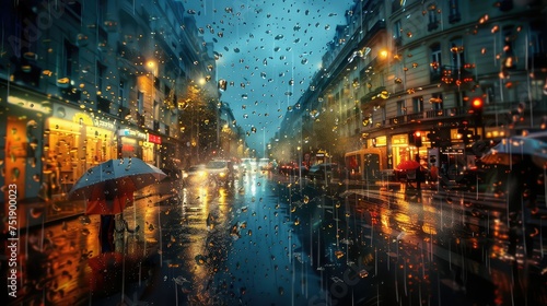 puddle rainy street