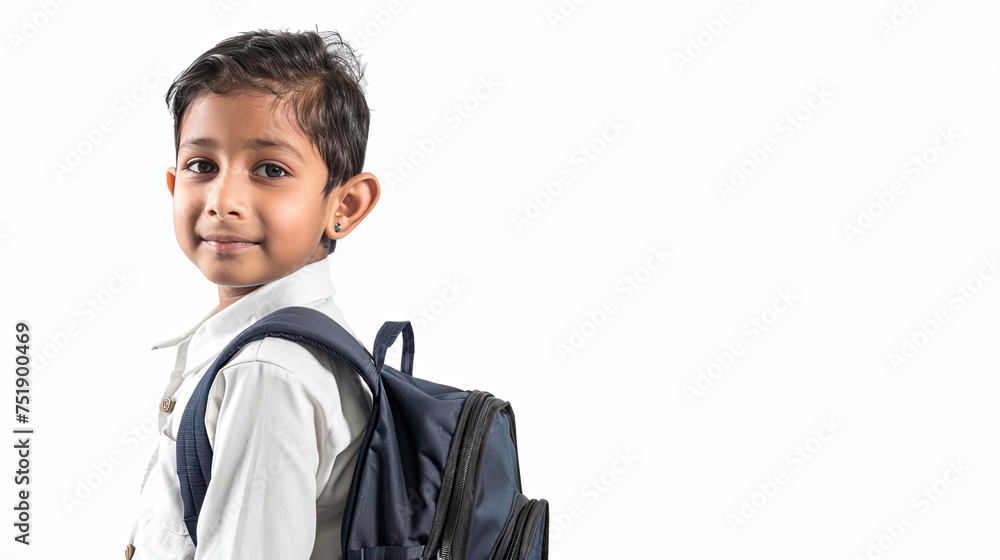 learning child at school white background learning child at school white background