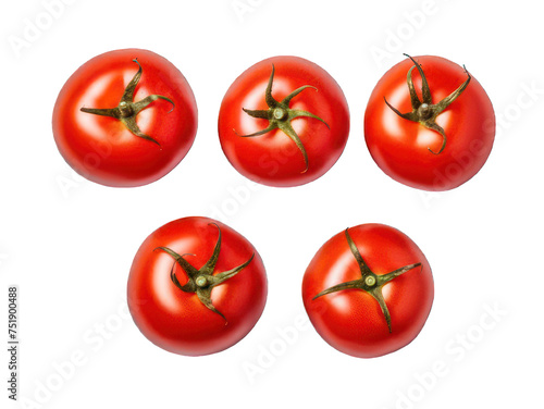 Set of tomato isolated on transparent background, transparency image, removed background