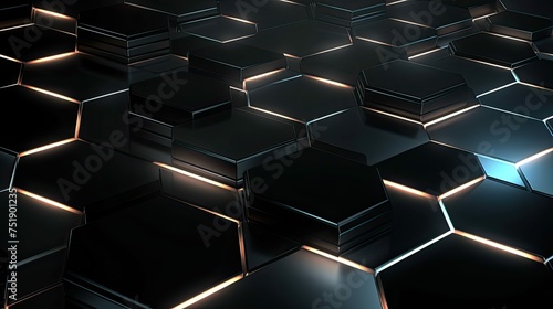 technology futuristic hexagon background