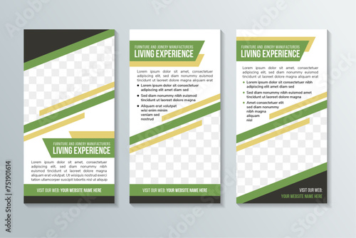 living experience, furniture and joinery manufactures banner template, vertical advertising business banner layout design with diagonal photo space, clean abstract cover header background for website