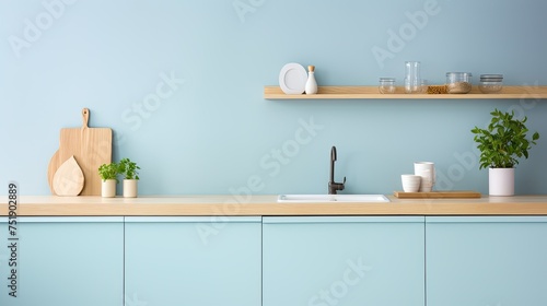 modern empty kitchen background