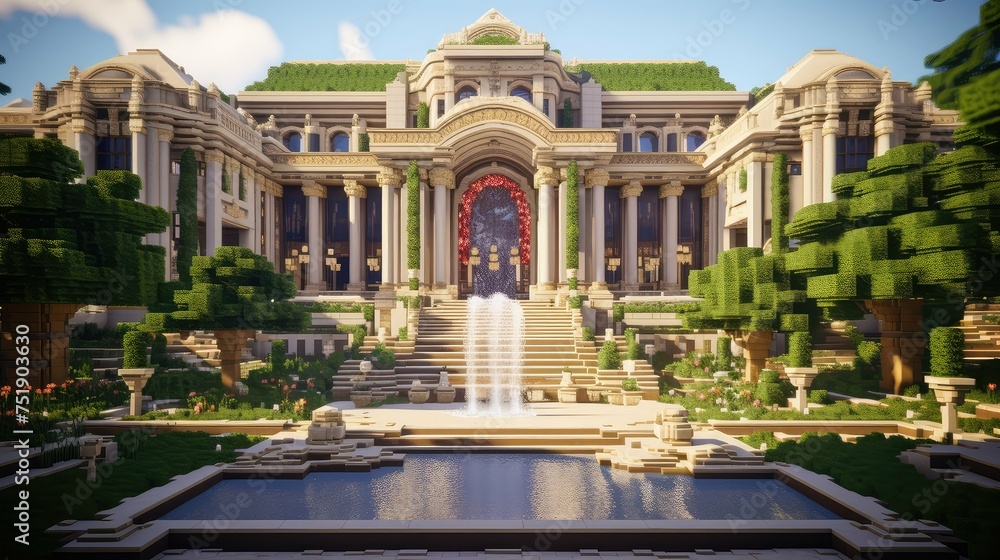 opulent exterior mansion building